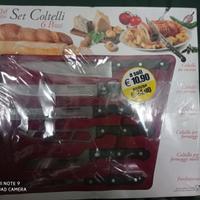 2 set di coltelli da cucina da 6 pezzi l'uno nuovi