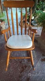 Sedia a dondolo legno