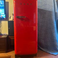 frigo mono porta smeg rosso