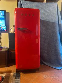 frigo mono porta smeg rosso