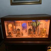 Presepe artiginale con luci e suoni