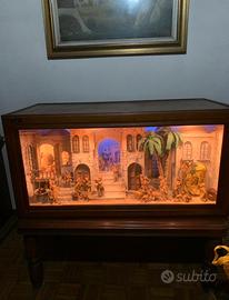 Presepe artiginale con luci e suoni