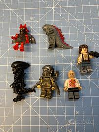 6 minifigure Mostri Alien Predator compatibil Lego