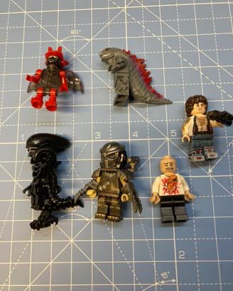 6 minifigure Mostri Alien Predator compatibil Lego