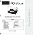 Manuale in italiano del giradischi Pioneer PL-70L