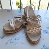 Sandali bianchi e oro