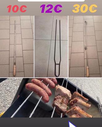 Spade per churrasco. Grigliate.acciaio inox bbq