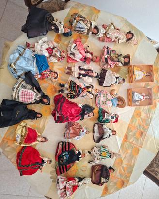 Lotto 25 Bambole Souvenir Vintage anni 60/70/80