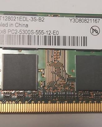 MEMORIA NOTEBOOK RAM DDR2 1GB PC2-5300S-555