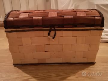 Bauletto in vimini e rattan
