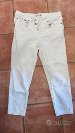 jeans bianco cropped zara