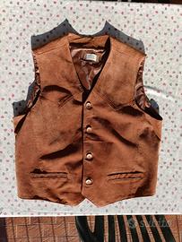 gilet corpetto in pelle 