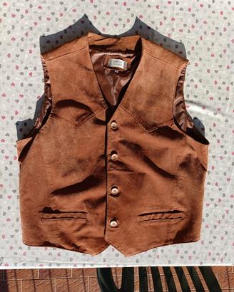 gilet corpetto in pelle 