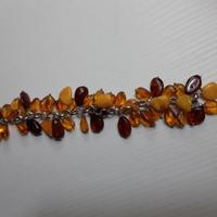 Bracciale argento e ambra