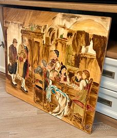 Quadro dipinto su legno