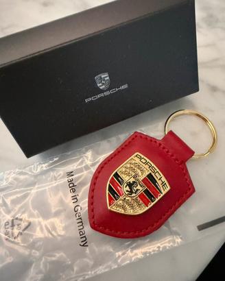Portachiavi Rosso Porsche in pelle