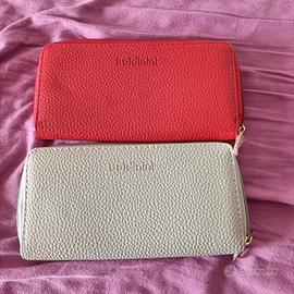 due portafogli rosso e grigio baldinini 