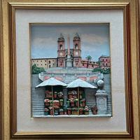 Quadro Fausto Battelli con cornice