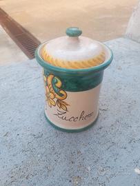 barattolo ceramica decorato a mano