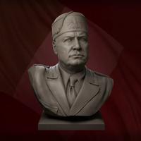 Busto Mussolini 3D Sculpture