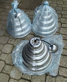 3 Lampadari a Spirale retrò  a spirale D.39- H 32