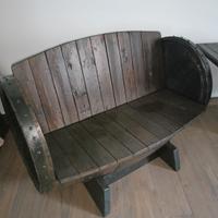 Divano 2 posti in legno di botti