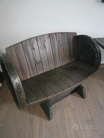 Divano 2 posti in legno di botti