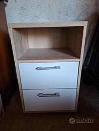 Comodino moderno 2 cassetti 