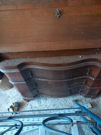mobiletto scrittoio in legno