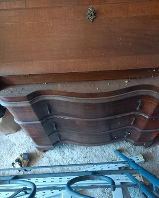 mobiletto scrittoio in legno