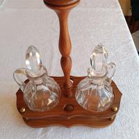 Oliera acetiera vintage anni ’50/’60 con supporto
