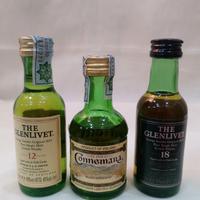 Lotto 3 mignon Whisky anni 80 The Glenlivet 18-12