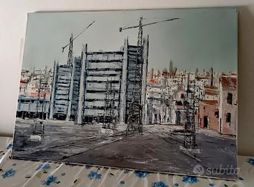 Quadro su Tela  De Lorenzi Maceo Le Nuove Torri  C