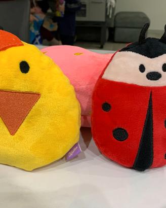 Gioco, 2 Peluche Coccinella e Pulcino con cerniera