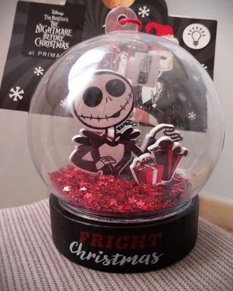 Palla di neve con led Jack Skeletron albero Natale