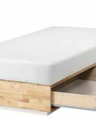 letto singolo Ikea con materasso 
