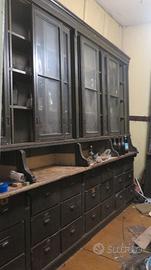 CASSETTIERA FARMACIA ANTICA LIBRERIA 4m