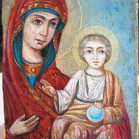 Antica Icona legno primo 800 appena restaurata