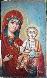 Antica Icona legno primo 800 appena restaurata