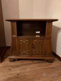 Mobile porta tv antico in legno vintage