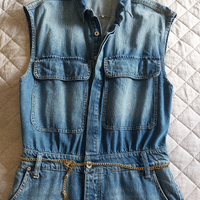 Tuta intera smanicata jeans denim Please