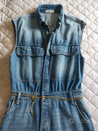 Tuta intera smanicata jeans denim Please