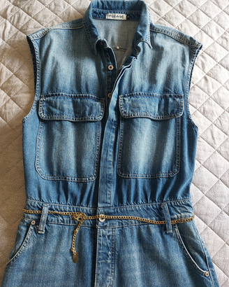 Tuta intera smanicata jeans denim Please