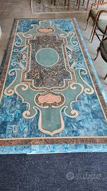 Tavolo da pranzo in marmo  a intarsio lapideo