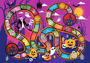 Halloween maxi gioco dell' oca 3x2 metri