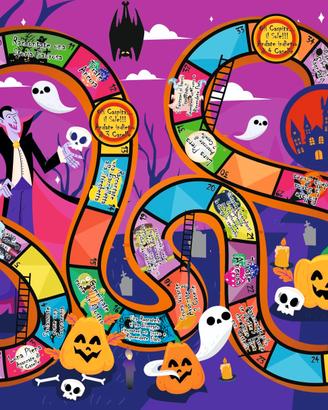 Halloween maxi gioco dell' oca 3x2 metri