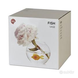 VASO FIORI Atlantis in vetro con pesce di Balvi