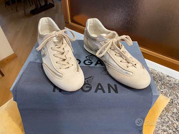 HOGAN Sneaker donna beige/platinum no Prada