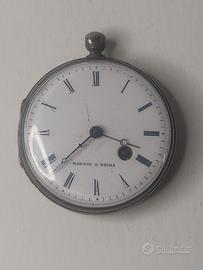 orologio da tasca argento dell'Ottocento; restauro