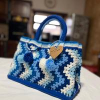 Borsa fatta a mano in juta e lana